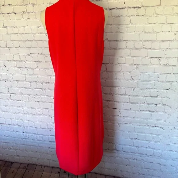 PAPPAGALLO Sleeveless Shift Dress with Gold Lace Trim--M - Picture 12 of 16